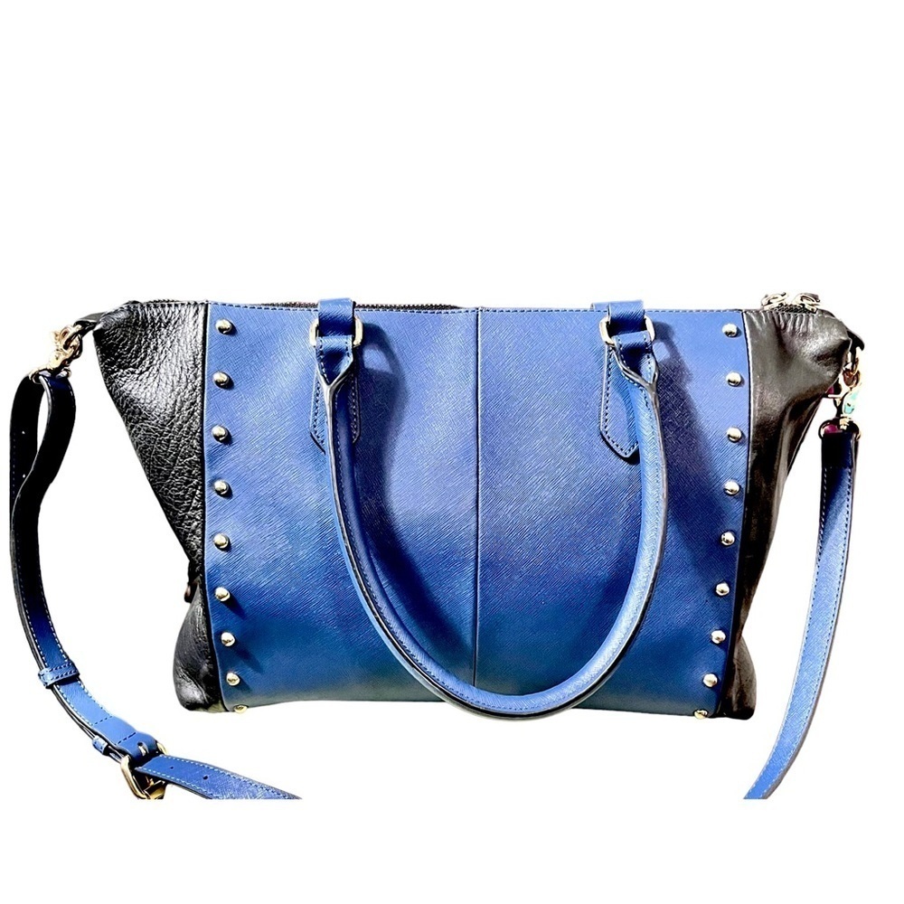 OH by Joy Gryson Black & Blue Color Block Leather Purse - Picture 3 of 6